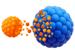How CytoSite Bio's Radiotherapeutic Works. Step 6. Granzyme B & CSB-421 Cover the Tumor